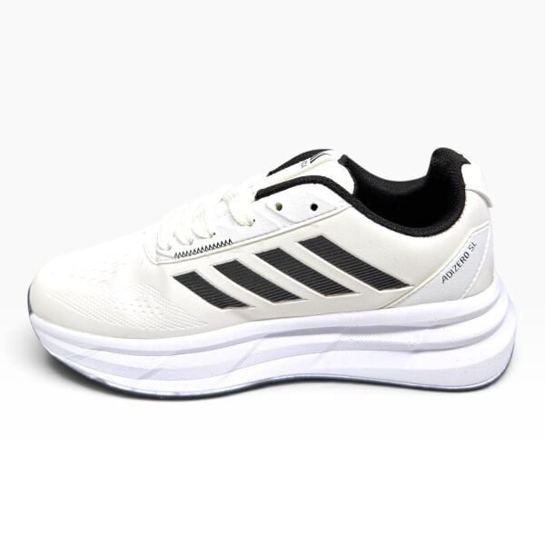 Beyaz Siyah Kadın Spor Ayakkabı – Günlük Rahat Kalın Taban Sneaker