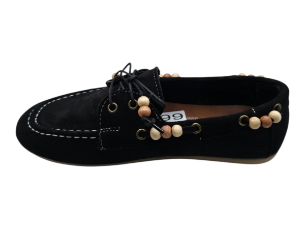 Siyah Bağcıklı Ortopedik Kadın Ayakkabı Günlük Rahat 4 Nokta Taban Konfor Model