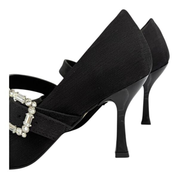 Siyah Taş Detaylı Topuklu Ayakkabı
