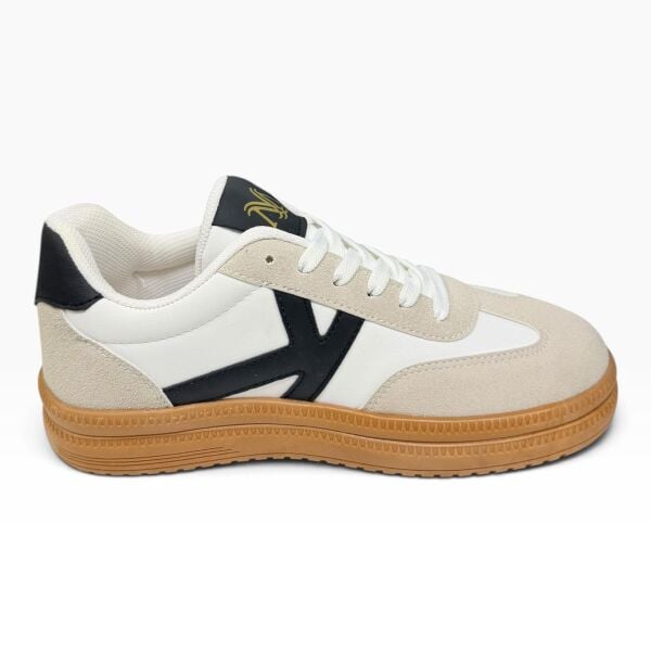 Krem Siyah Yıldız Aksesuarlı Kadın Spor Ayakkabı – Taba Taban Günlük Sneaker