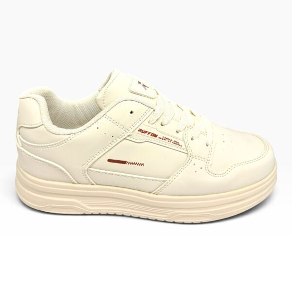 Ekru Kadın Spor Ayakkabı – Günlük Rahat Bağcıklı Sneaker