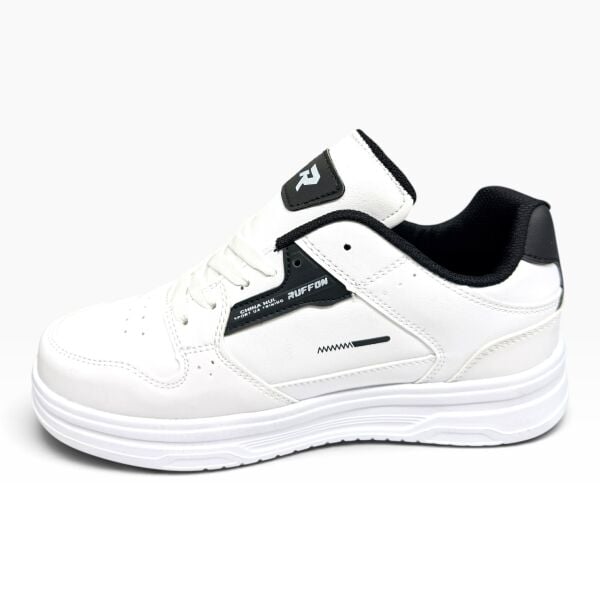 Beyaz Siyah Detaylı Kadın Spor Ayakkabı – Günlük Rahat Sneaker