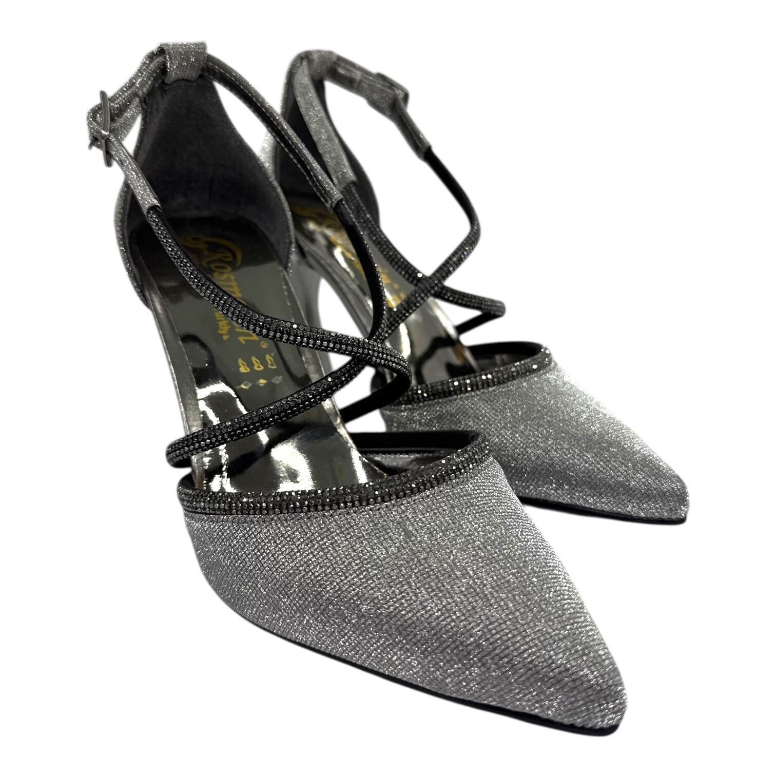 Antrasit İnce Topuklu Ayakkabı