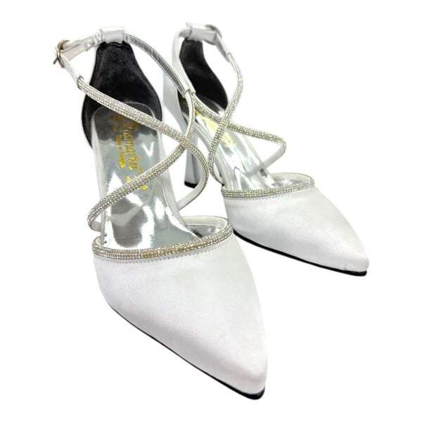 Gümüş  İnce Topuklu Ayakkabı