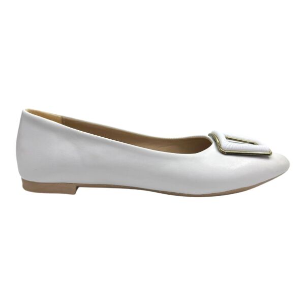 Zarif Beyaz Tokalı Kadın Babet