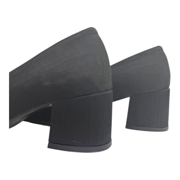 Siyah Tokalı Kalın Topuk Abiye Ayakkabı