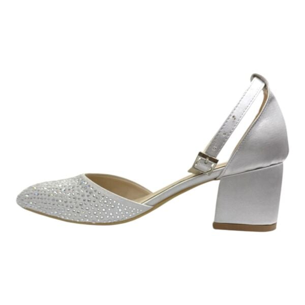 Taşlı  Sivri Burun Topuklu Zarif Kristal Detay