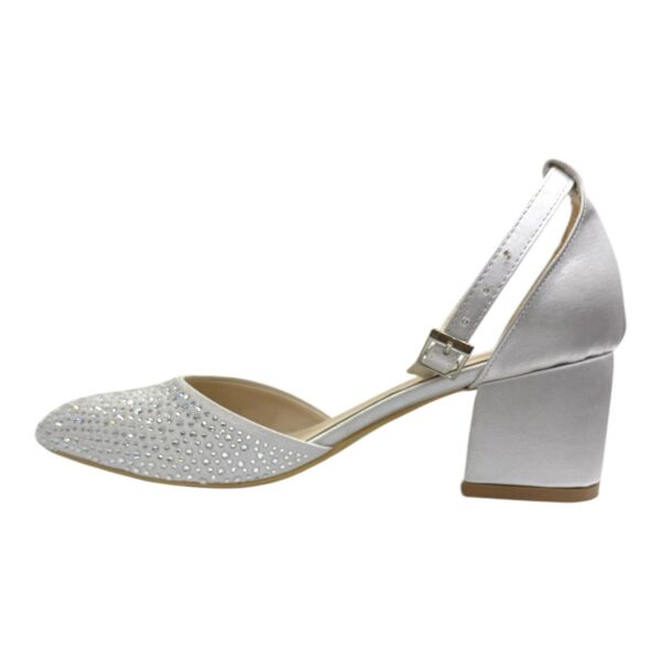 Taşlı  Sivri Burun Topuklu Zarif Kristal Detay