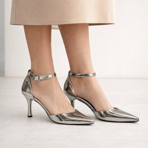 Antrasit Rugan İnce Topuklu Stiletto – Klasik Şıklık