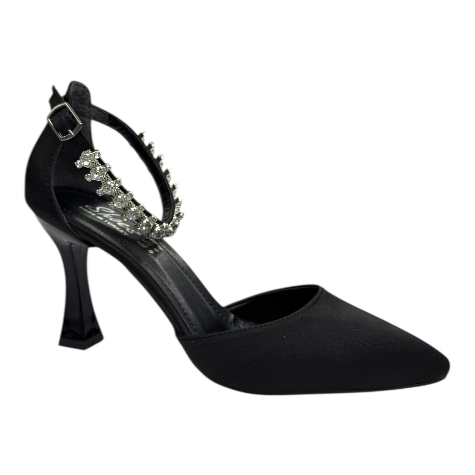 Kristal Detaylı İnce Topuklu Stiletto