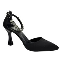 Kristal Detaylı İnce Topuklu Stiletto