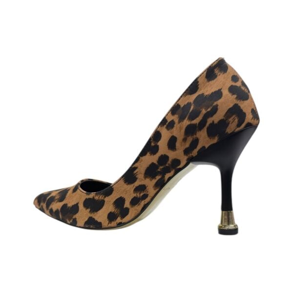 Leopar Desenli İnce Topuklu Ayakkabı