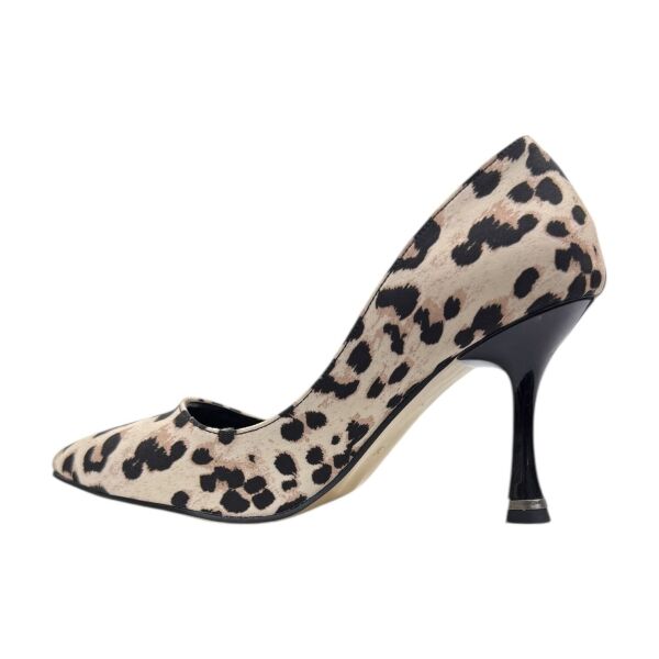 Açık Leopar Desenli Klasik Topuklu Ayakkabı