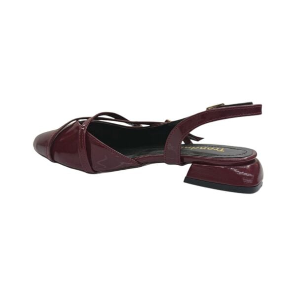 Üç Tokalı Rugan Bordo Babet