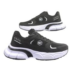 Kalın taban, siyah-beyaz Spor ayakkabı