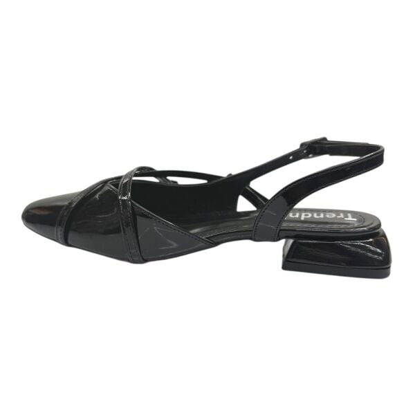 Üç Tokalı Rugan Siyah Babet