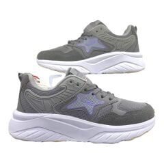 Gri / Mor Vurgulu Spor ayakkabı
