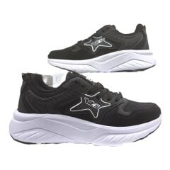Siyah / Beyaz Yıldız Detaylı Spor ayakkabı