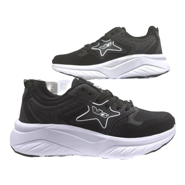 Siyah / Beyaz Yıldız Detaylı Spor ayakkabı