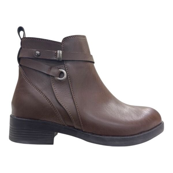 Kahverengi Halka Detaylı Bilek Boy Kadın Bot – Günlük & Rahat Model