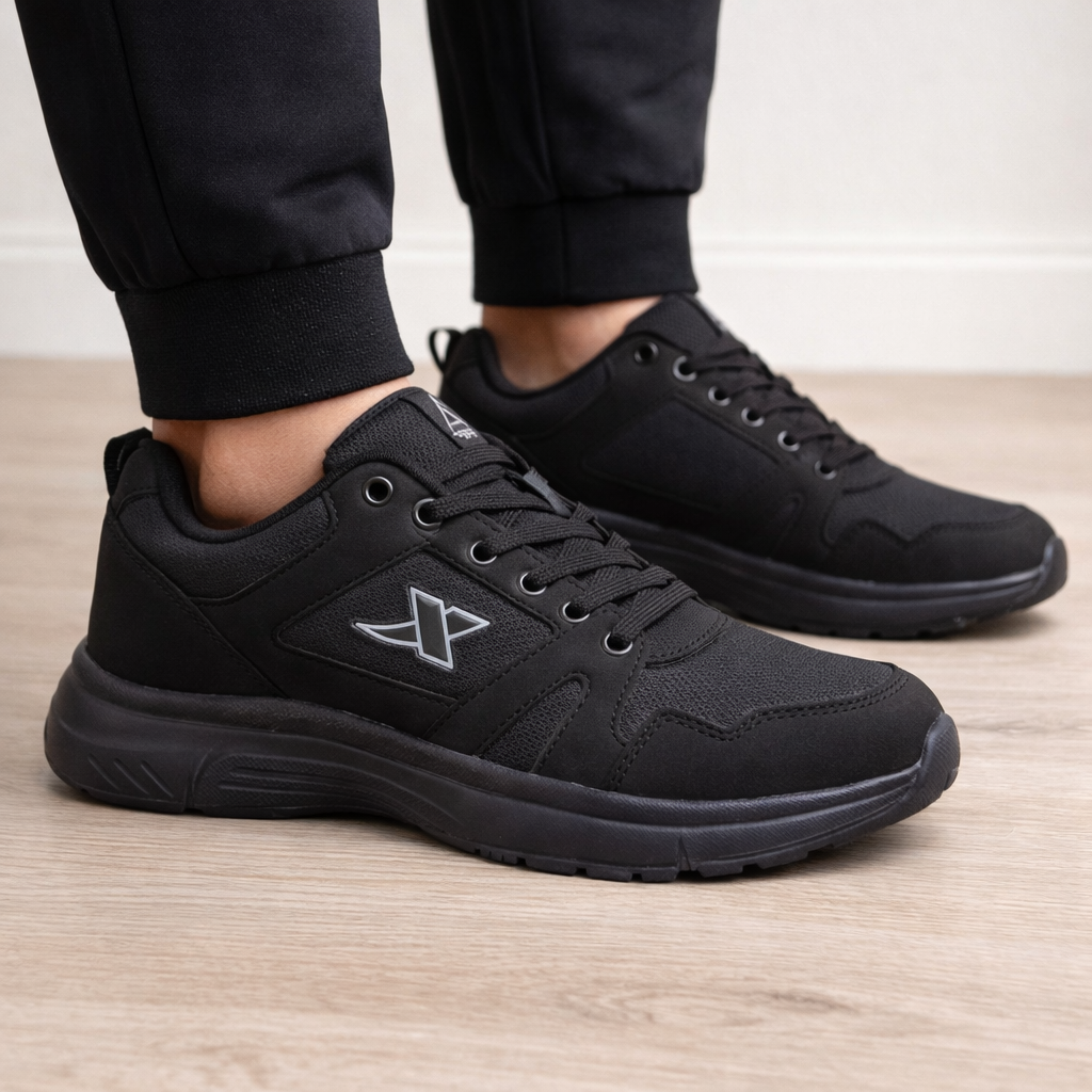 Siyah (Tam siyah günlük spor)