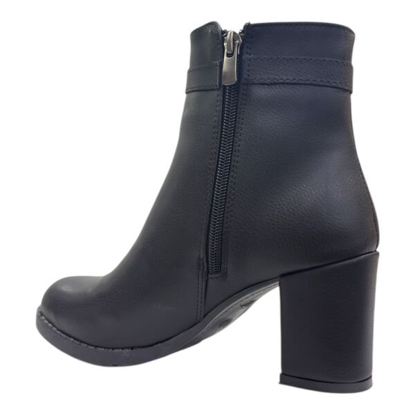 Siyah Gold Tokalı Topuklu Kadın Bot – Blok Topuk, Şık Günlük & Davet Kombin