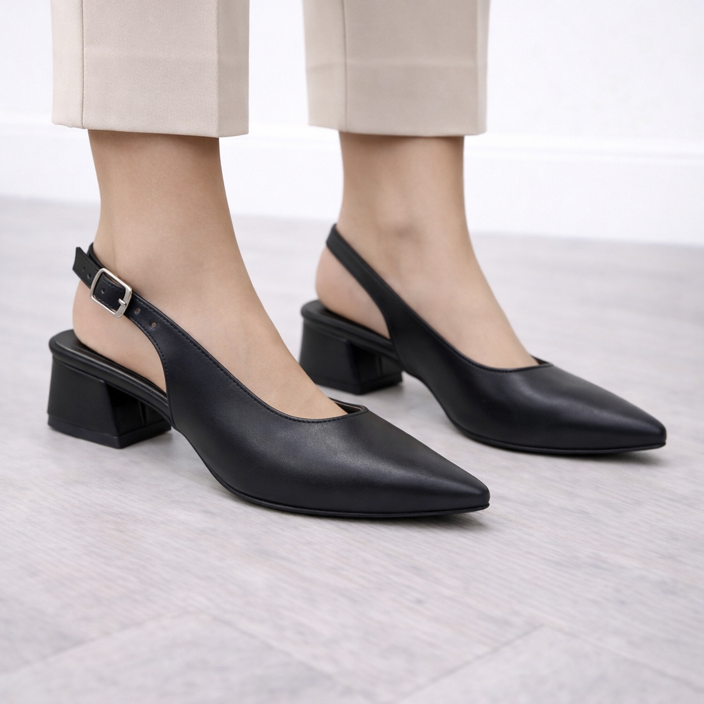 Klasik Sivri Burun Günlük Ayakkabı – Siyah