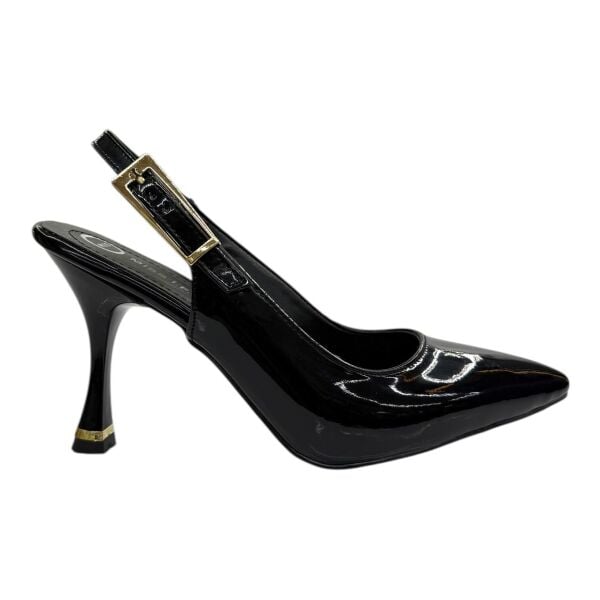 Siyah Rugan Topuklu Bilekten Tokalı