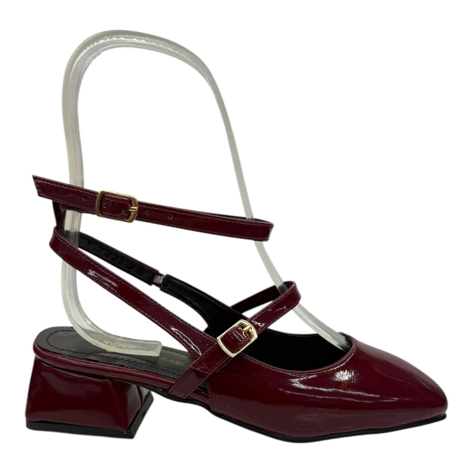 Çift Tokalı Zarafet- Bordo Rugan