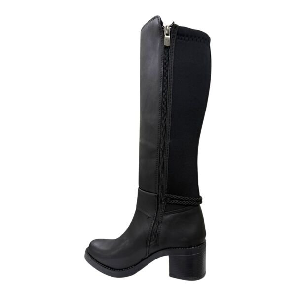 Siyah Kadın Uzun Topuklu Bot | Esnek Bilek Uyumu – Şık Detaylı Kışlık Çizme Modeli