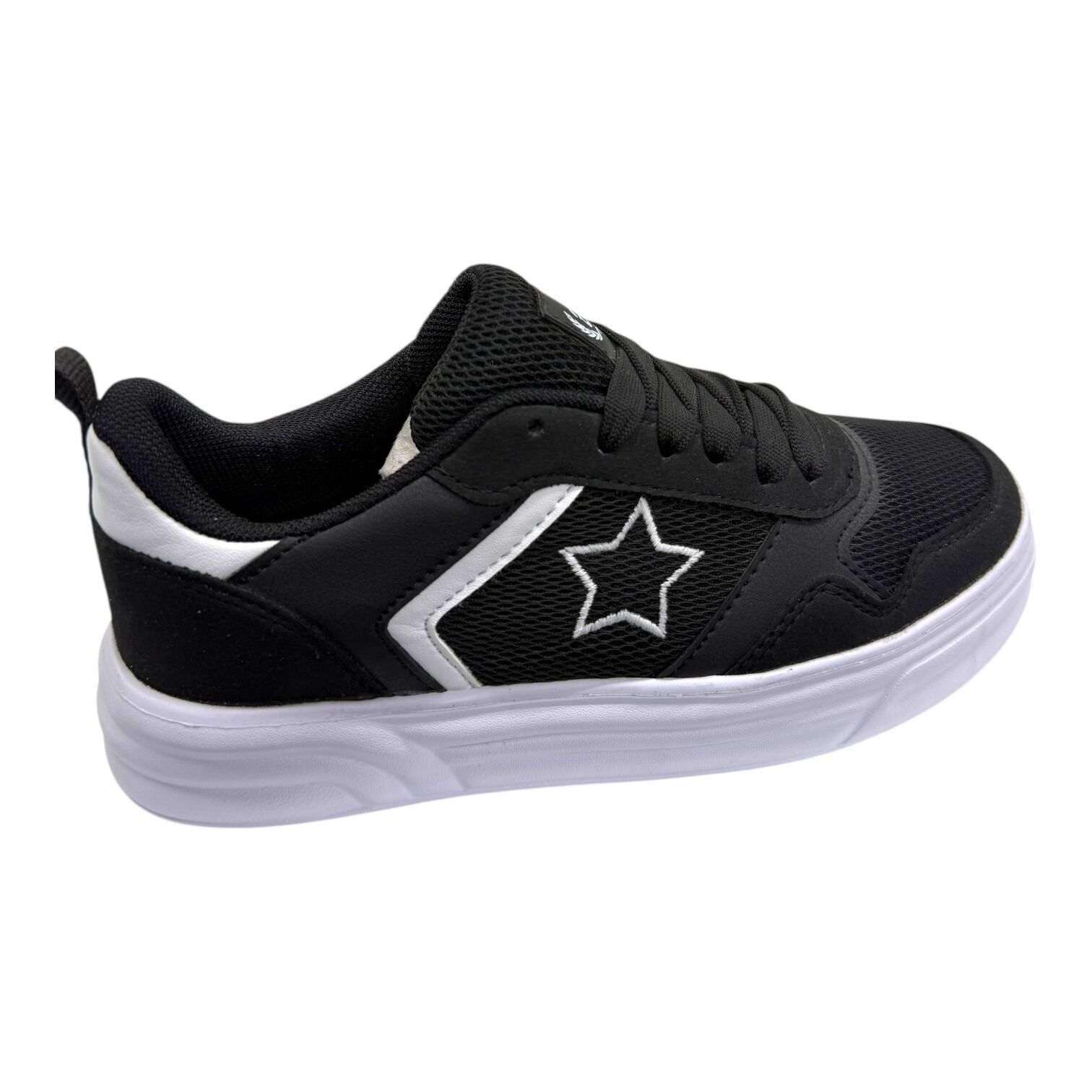 Fileli siyah Beyaz Sneaker