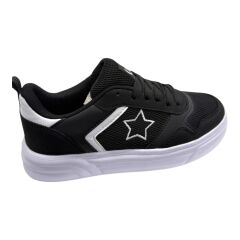Fileli siyah Beyaz Sneaker
