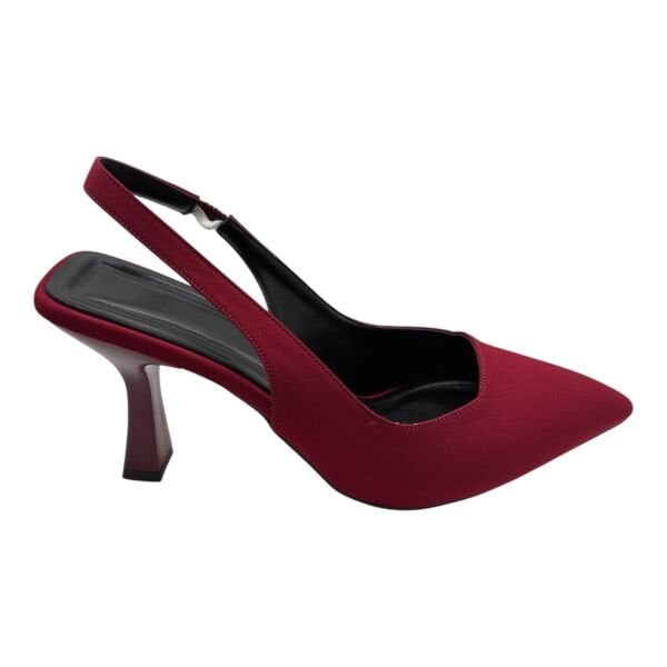 Bordo Sivri Burun 7 cm Topuklu Kadın Ayakkabı