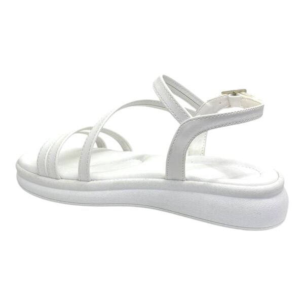 İnce Bantlı Hafif Yazlık Kadın Sandalet-Beyaz