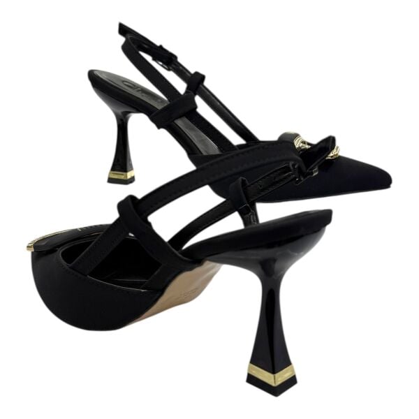 Siyah Tokalı İnce Topuklu Kadın Ayakkabı - Şık Gece Modeli