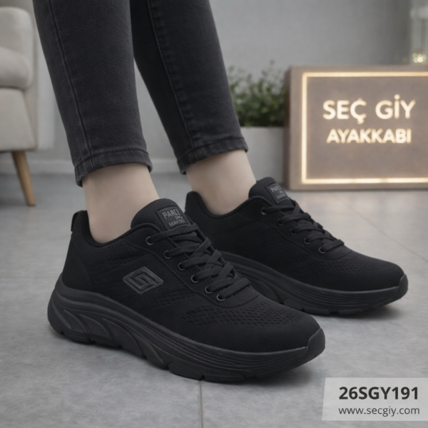 Kadın Ayakkabı Siyah Günlük Hafif Spor Model