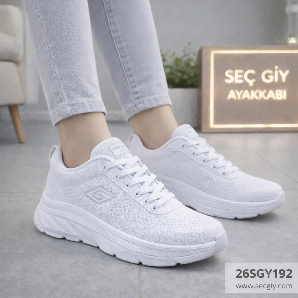 Kadın Ayakkabı Beyaz Günlük Hafif Spor Model