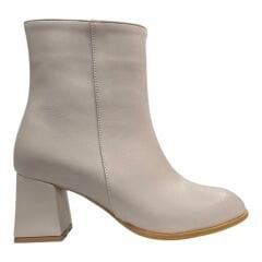 Bej Kalın Topuklu Kadın Bot