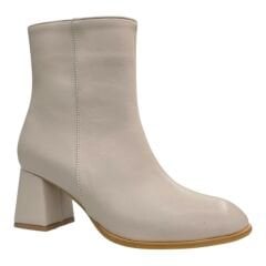 Bej Kalın Topuklu Kadın Bot