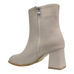 Bej Kalın Topuklu Kadın Bot