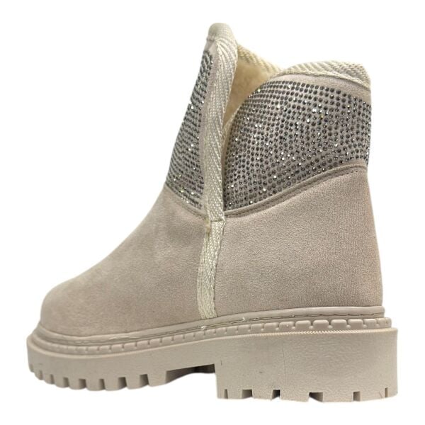 Bej Taş Detaylı Kadın Kışlık Bot Ugg