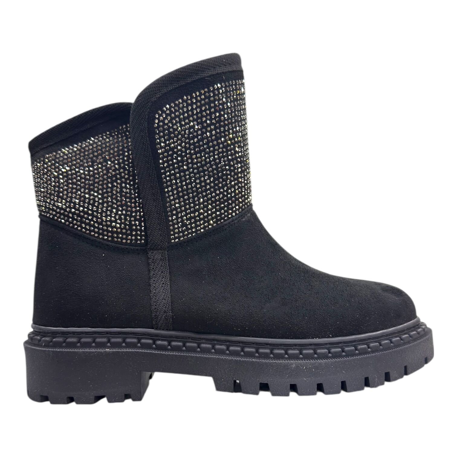 Siyah Taş Detaylı Kadın Kışlık Bot Ugg