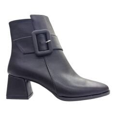 Siyah Tokalı Topuklu Kadın Bot