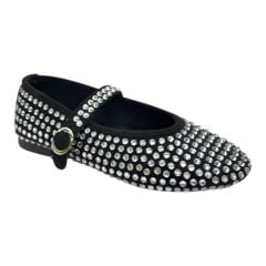 Siyah Gümüş Taşlı Babet