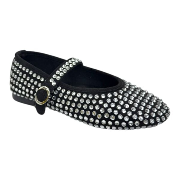 Siyah Gümüş Taşlı Babet