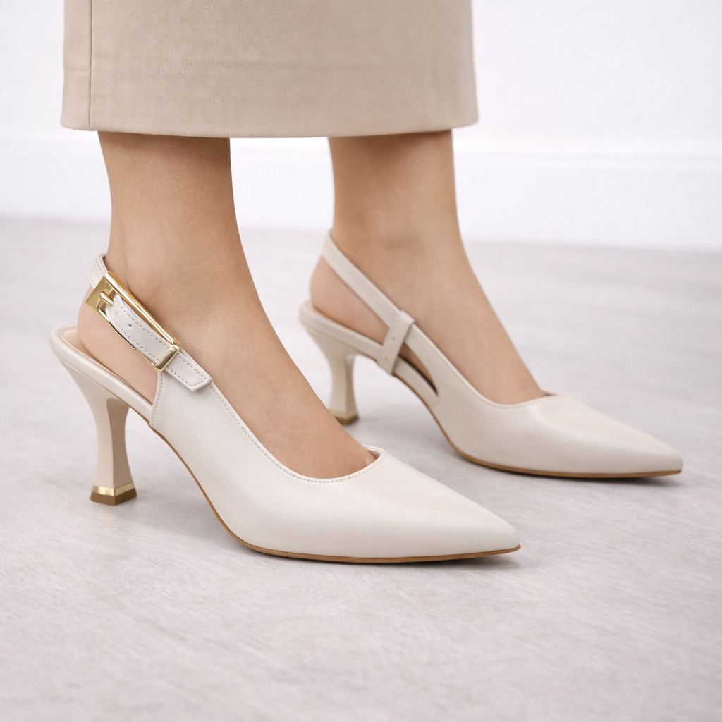 Bej Topuklu Bilekten Tokalı