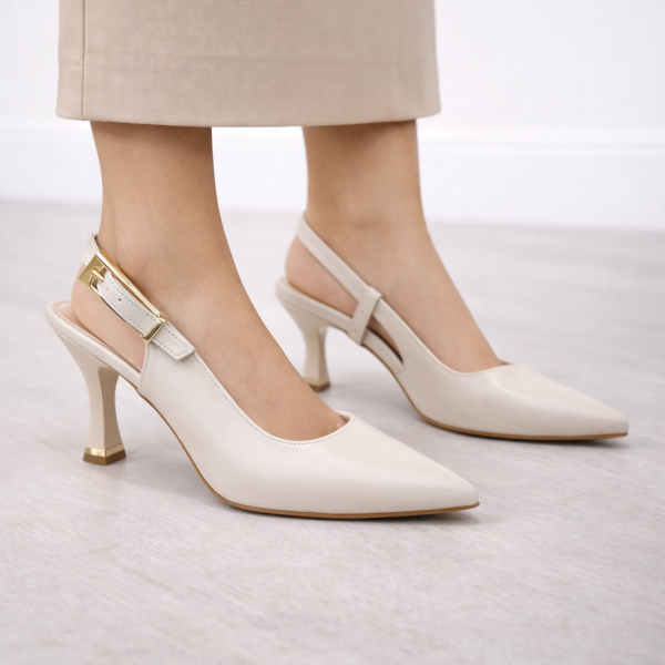 Bej Topuklu Bilekten Tokalı