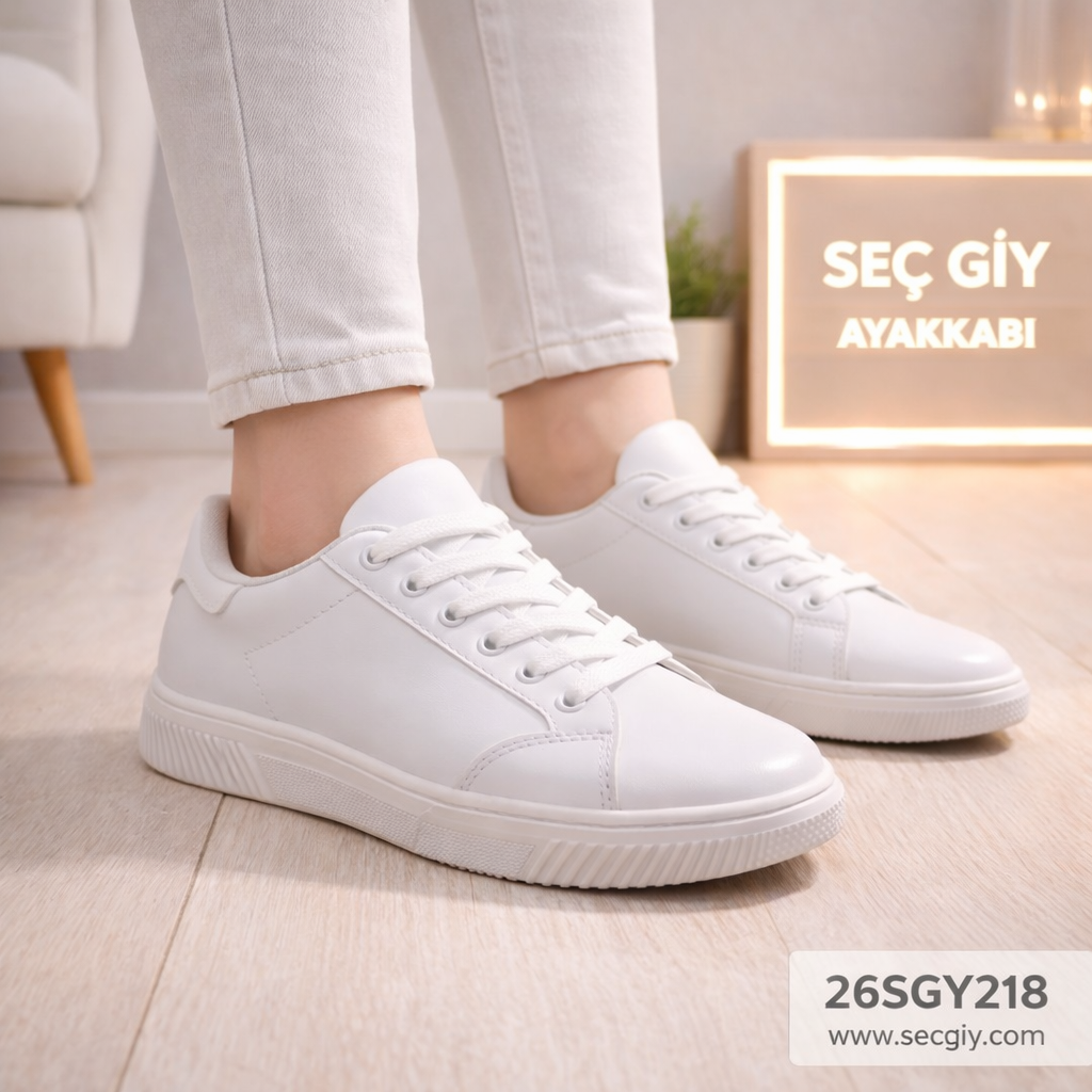Kadın Beyaz Günlük Sneaker Spor Ayakkabı