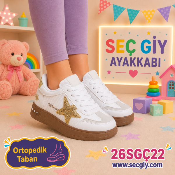 Kız Çocuk Beyaz Spor Ayakkabı
