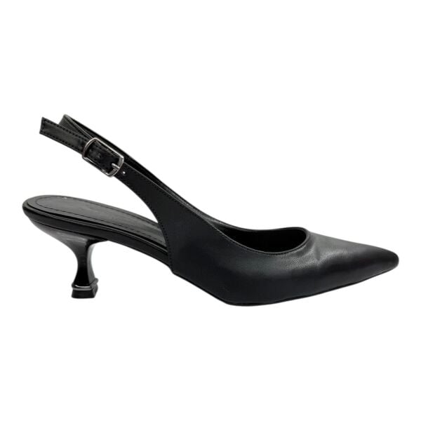 Siyah Mat Slingback Stiletto - Günlük & Şık Kombinler İçin